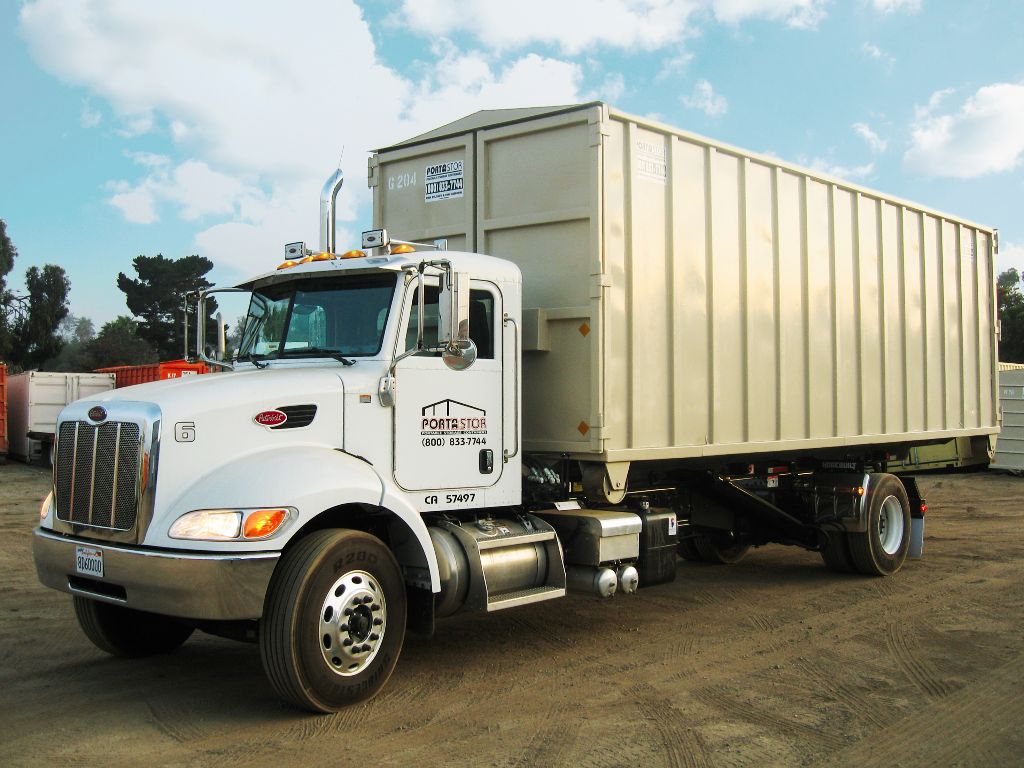 One of our shipping container trucks.